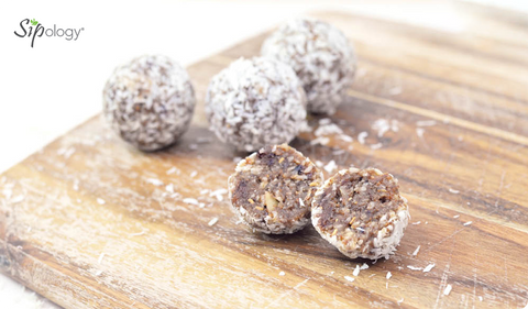 Raspberry Matcha Protein Balls