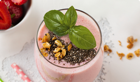 Strawberry Banana Bubbly Tea Smoothie